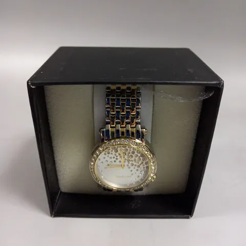 BOXED WOMENS JUICY LA LUX SILVER/GOLD EFFECT WATCH