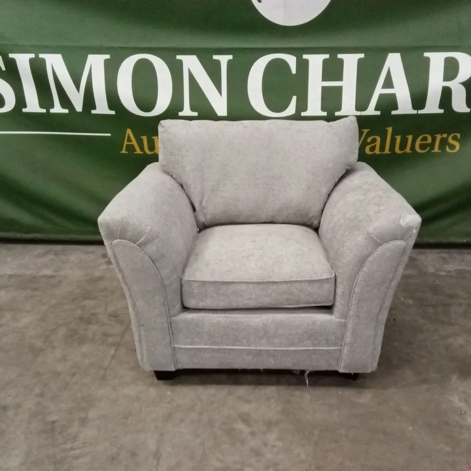 DURY CHUNKY WEAVE ARMCHAIR - GREY RRP £449