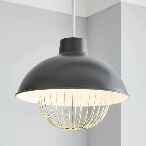 BOXED ENZO 50cm CEILING LIGHT - BLACK (1 BOX)
