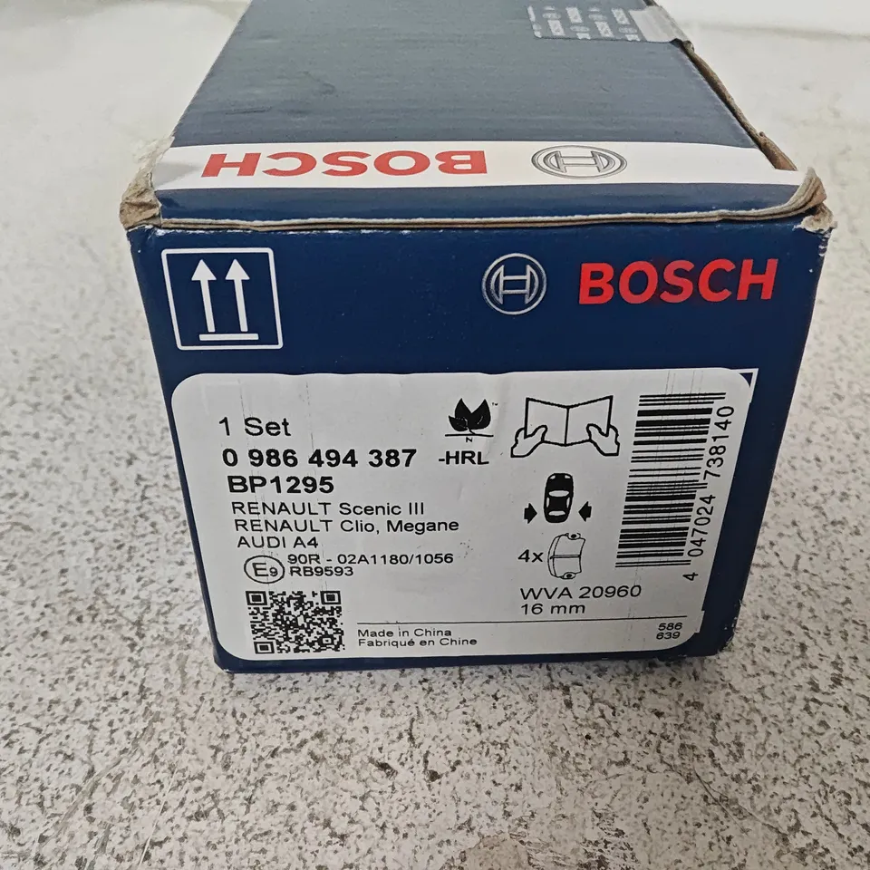 BOSCH BRAKE PADS SET FOR RENAULT SCENIC III
