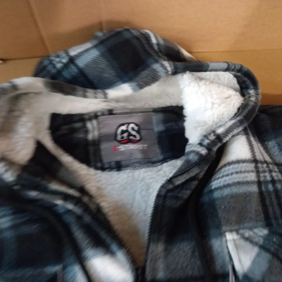 G-STREET FLEECE LINED CHECK SHIRT - L