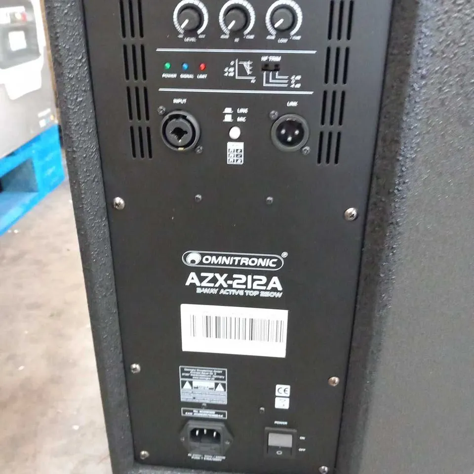 BOXED OMNITRONIC AZX 212A2 WAY TOP ACTIVE 250W SPEAKER