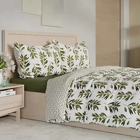 SUPERSOFT BY COZEE HOME TUSCANY OLIVE BRANCH 4 PIECE DUVET SET DOUBLE