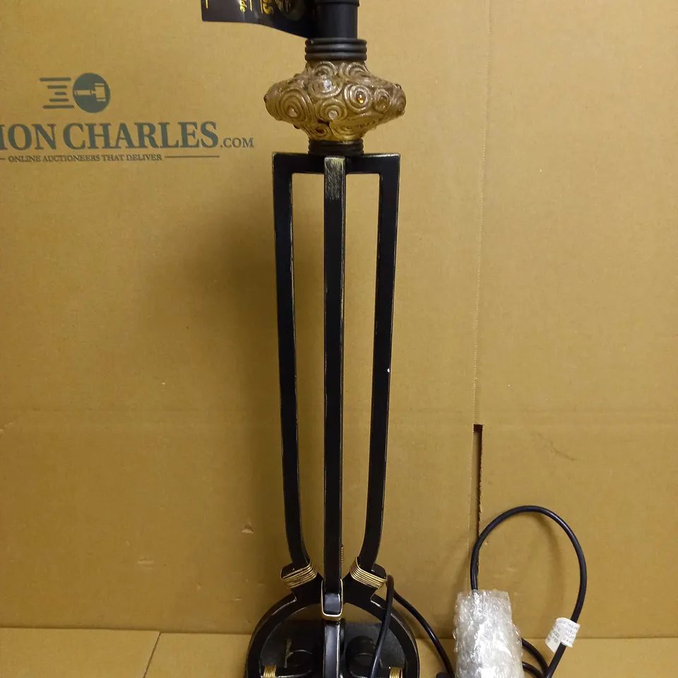 DAR LIGHTING GROUP MANHATTAN TABLE LAMP - BLACK AND GOLD EFFECT