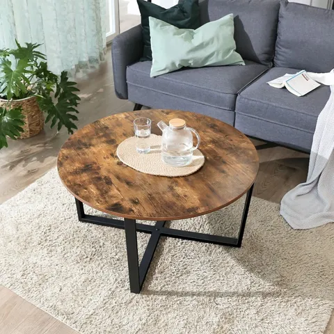 BOXED VASAGLE ANTOINETTE CROSS LEGS COFFEE TABLE (1 BOX)