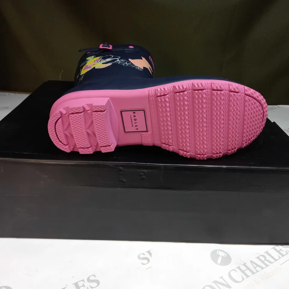 BOXED RADLEY ALBA MID WELLINGTONS BOOTS SIZE 4 