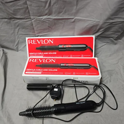 REVLON x2 GENTLE CURLS AND VOLUME HOT AIR STYLER WITH BRUSH ATTACHMENTS