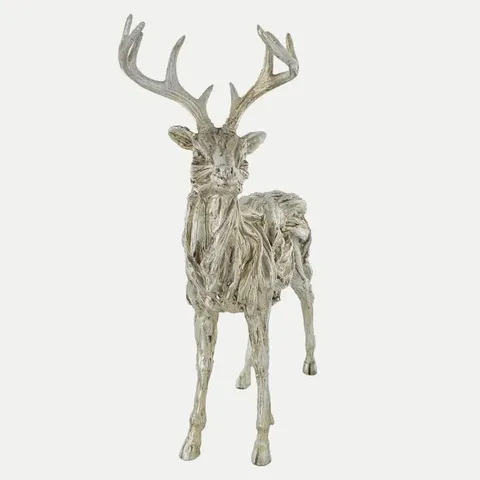 BOXED STANDING REINDEER STAG DRIFT WOOD EFFECT FIGURINE (1 BOX)
