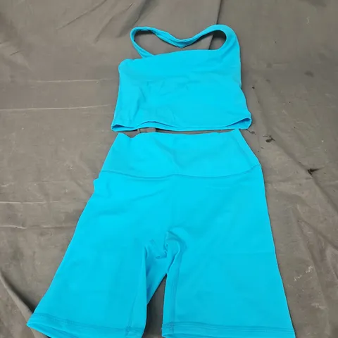 BLANCA SPORT HALTERNECK TOP & SHORTS SET IN BRIGHT BLUE SIZE 12-13YRS