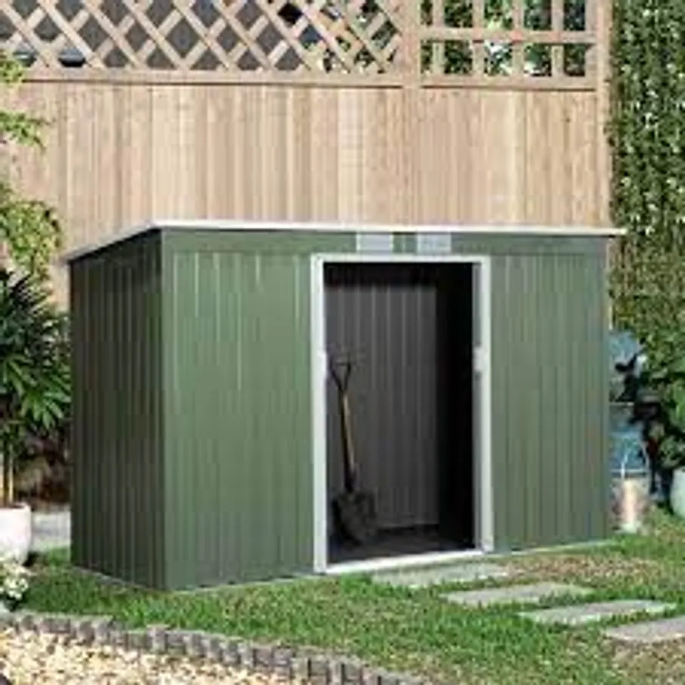 BOXED 9' × 4' METAL GARDEN SHED (2 BOXES)