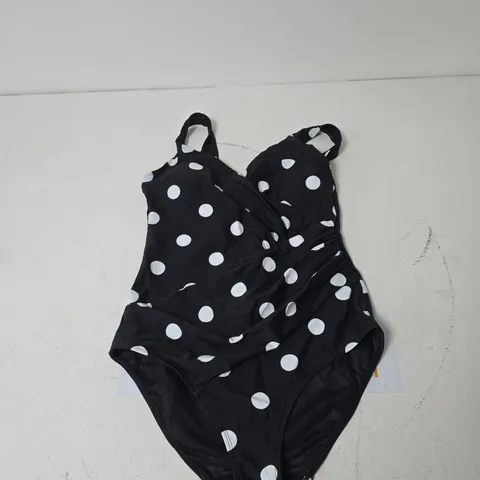 BONPRIX BLACK POLKA DOT SWIMSUIT, UK 14 (EU 40)