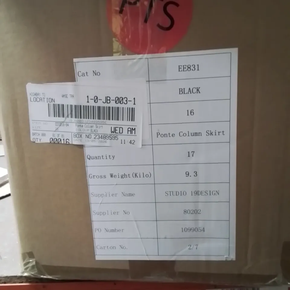 BOXED BRAND NEW APPROXIMATELY 16 JD WILLIAMS PONTE COLUNM SKIRT BLACK SIZE 16