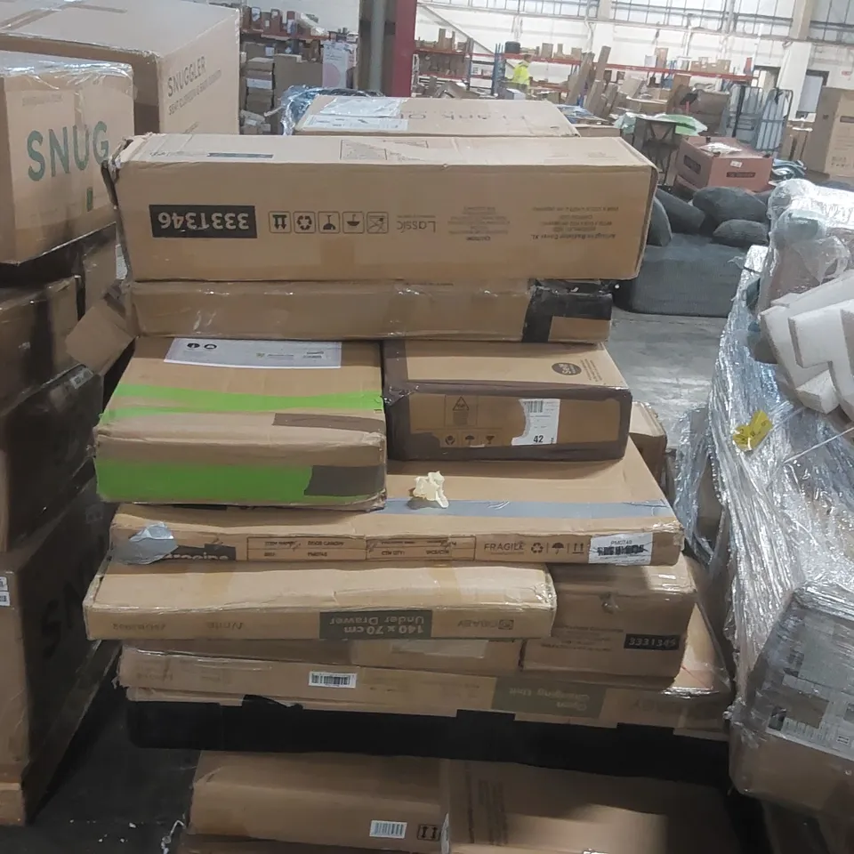 PALLET CONTAINING A LARGE QUANTITY OF ASSORTED FURNITURE PARTS ECT