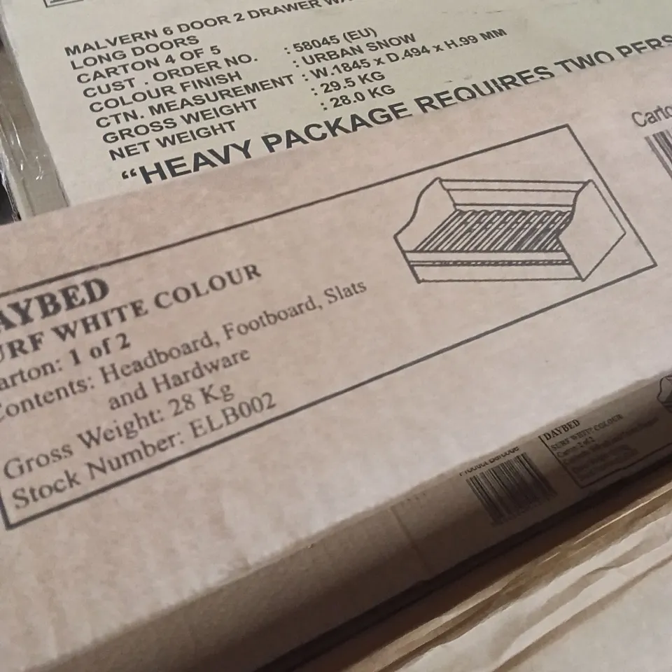 BOXED DAYBED SURF WHITE (2 BOX)