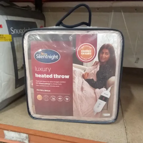BAGGED SILENTNIGHT HEATED THROW 120 x 160cm - BLUSH