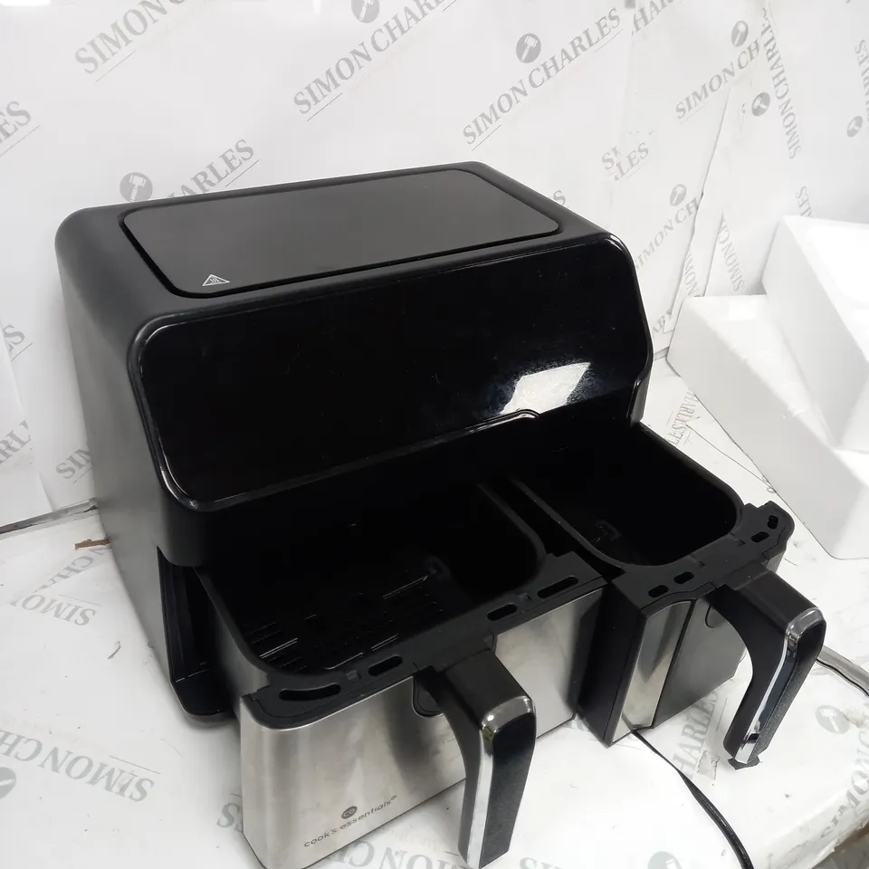 COOK'S ESSENTIALS 7.7L DUAL AIR FRYER, BLACK