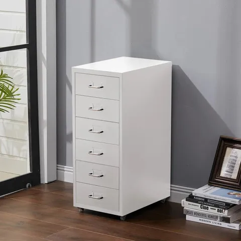 EULYS 28CM WIDE 6-DRAWER FILE CABINET