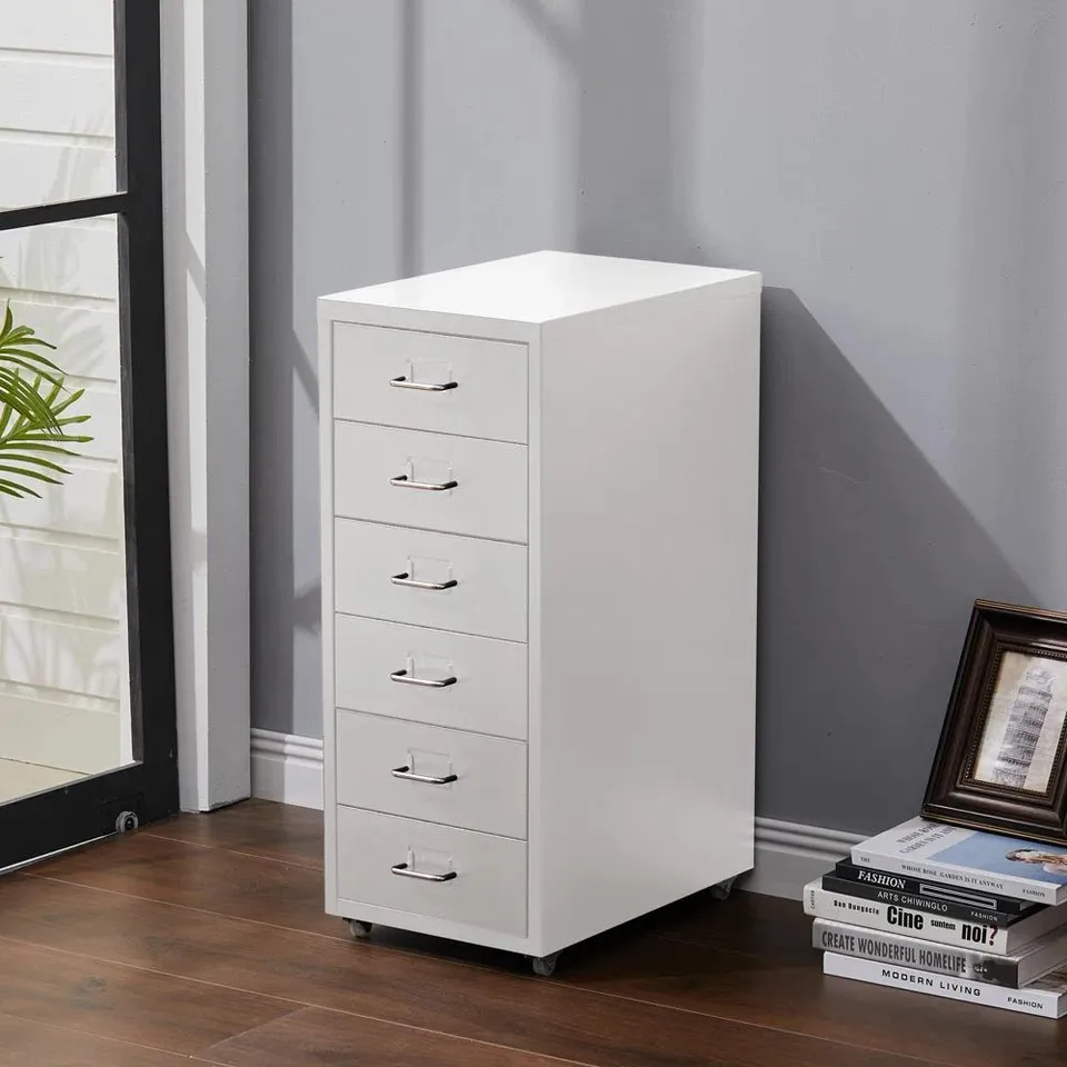 EULYS 28CM WIDE 6-DRAWER FILE CABINET