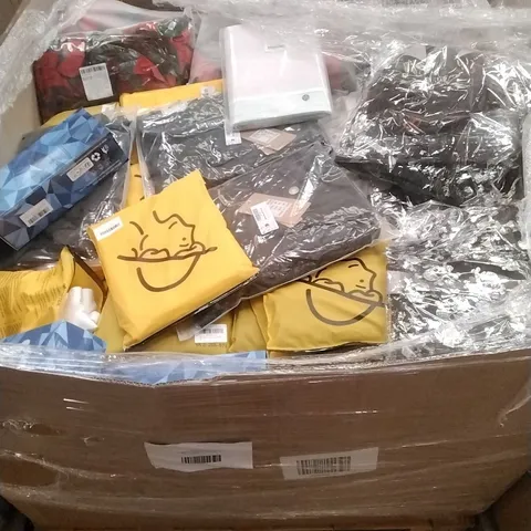 PALLET OF PHONE CASES, CLOTHING. HAIR EXTENSIONS AND HOME GOODS ETC