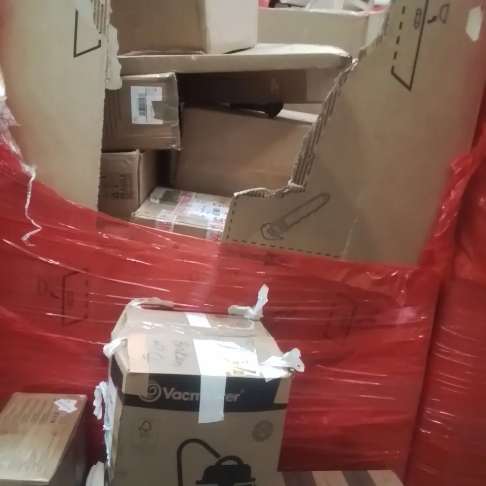 PALLET OF ASSORTED HOUSEHOLD GOODS AND PRODUCTS TO INCLUDE;KIDS TRICYCLE,VACUUM CLEANER,AIR FRYER
