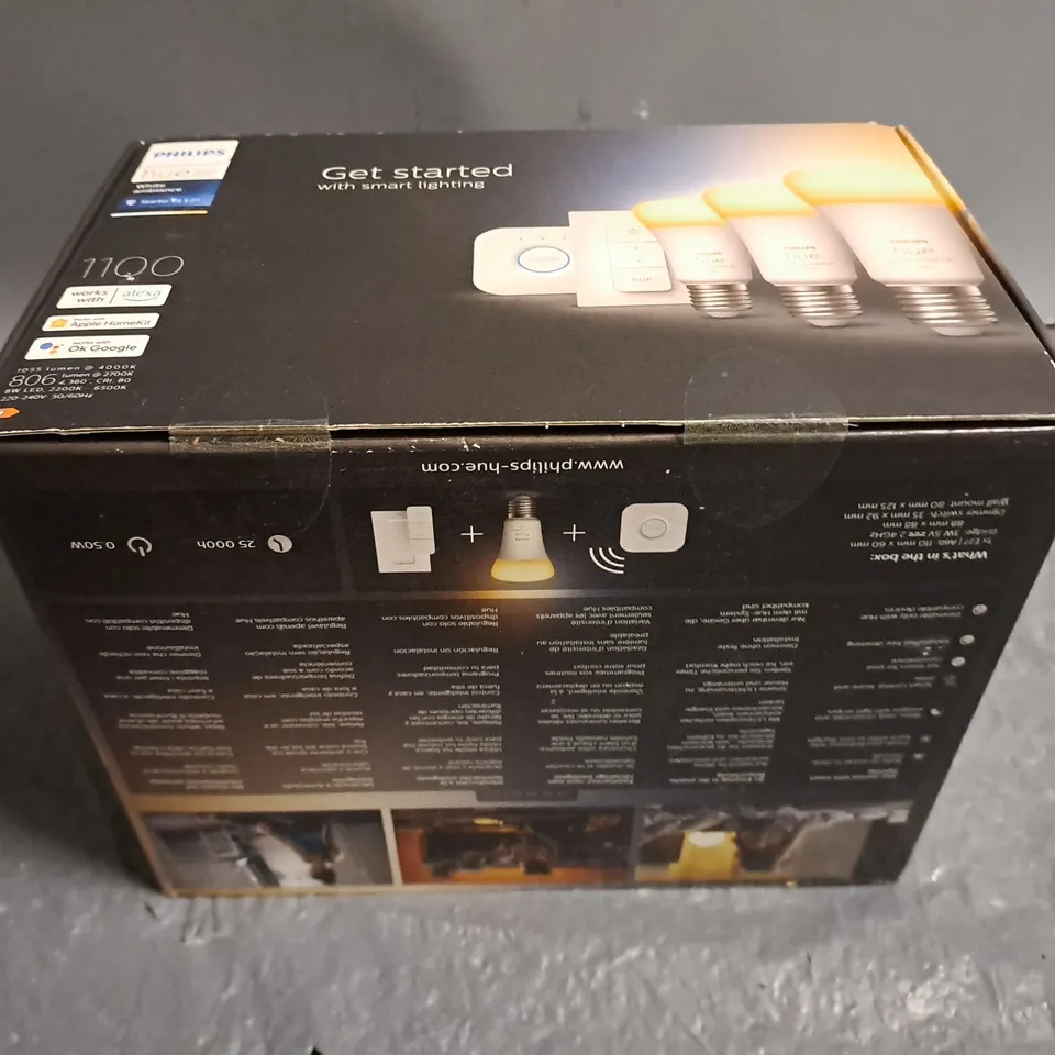 SEALED PHILLIPS HUE WHITE AMBIANCE E27 STARTER KIT