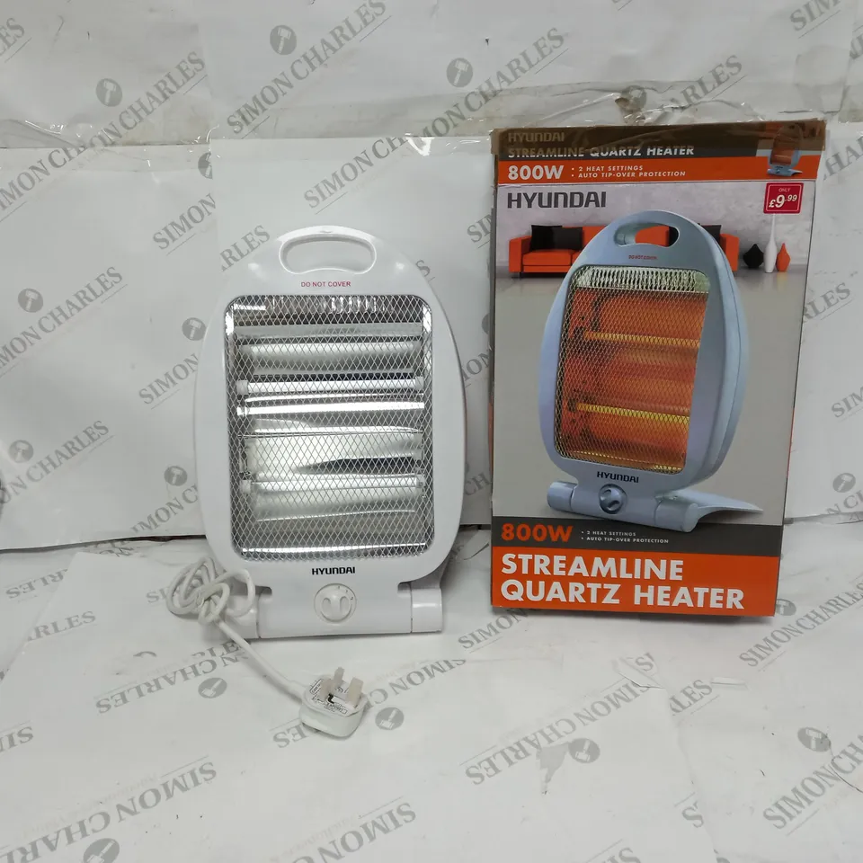 HYUNDAI 800W STREAMLINE QUARTZ HEATER 