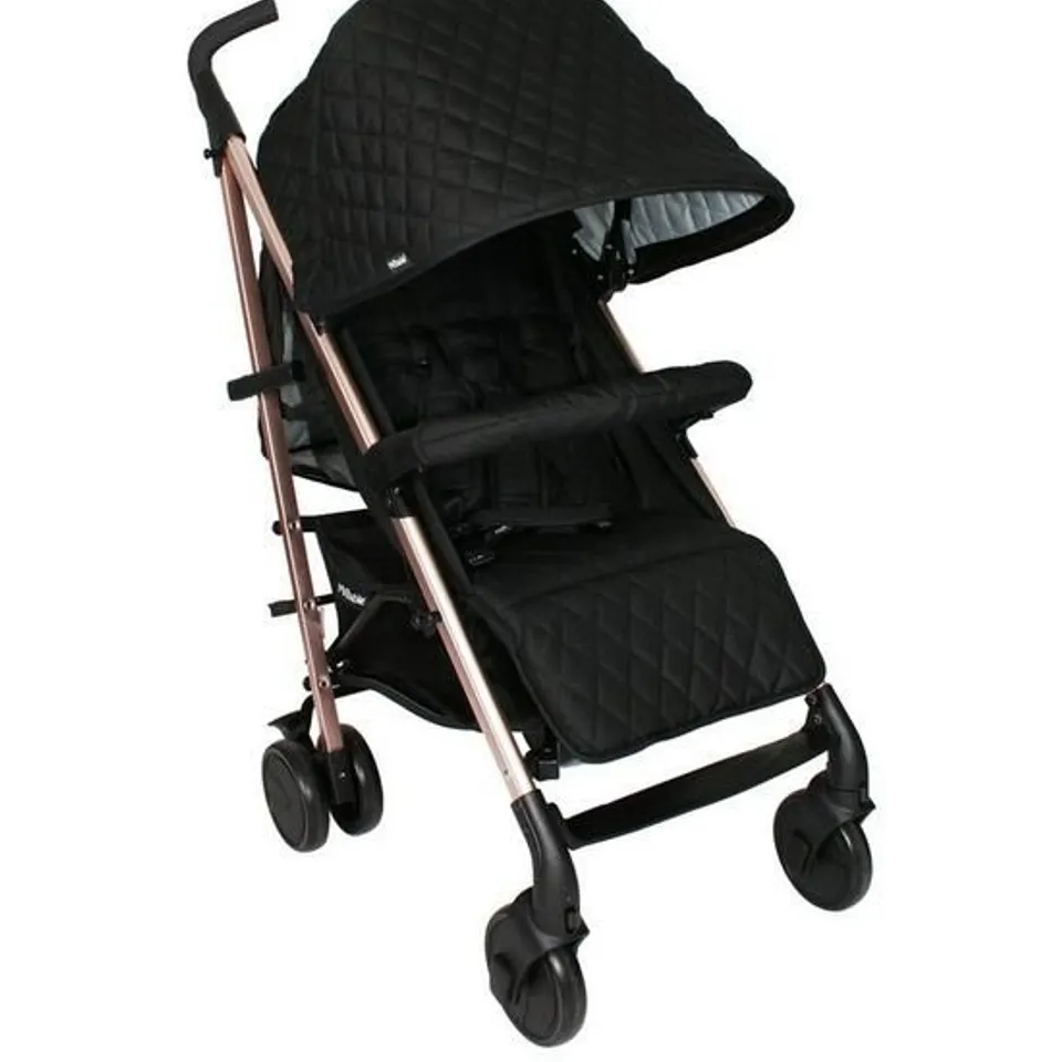 MY BABIIE BILLIE FAIERS MB51 ROSE GOLD BLACK AND GREY QUILTED STROLLER [COLLECTION ONLY] RRP £169.99