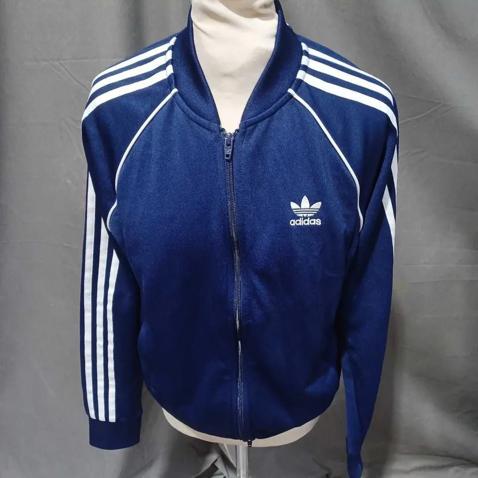 ADIDAS 3 STRIPE TRACK TOP IN PRIME BLUE SIZE S