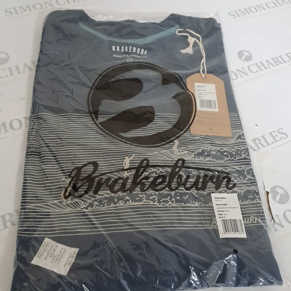 BRAKEBURN NAVY BLUE T-SHIRT SIZE XXL 