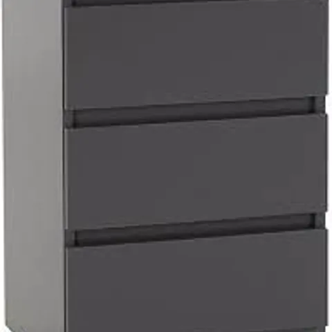 BOXED MALVERN 3 DRAWER BEDSIDE - GREY (1 BOX)