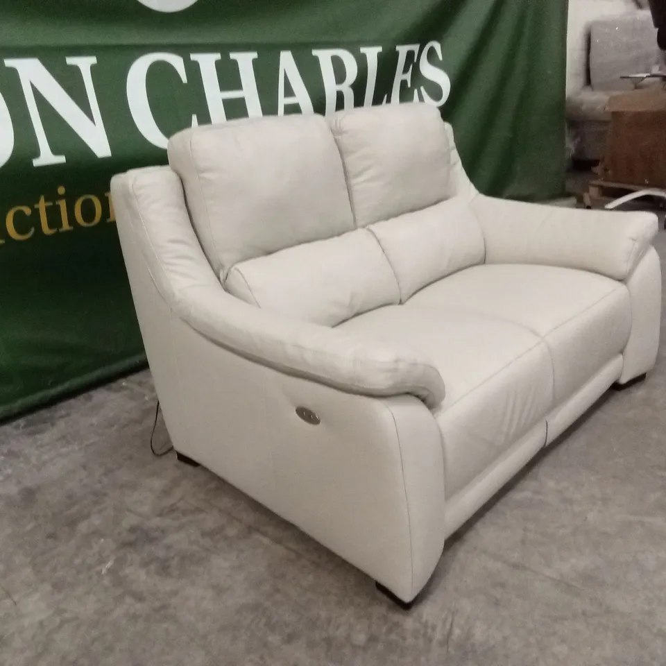 QUALITY DESIGNER ITALIAN MADE DEGANO SMALL 2 SEATER LEATHER ELECTRIC RECLINER SOFA