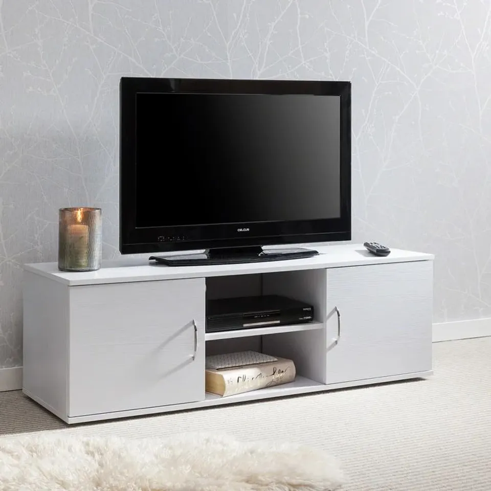 BOXED ALEXYS TV STAND UPTO 50" WHITE