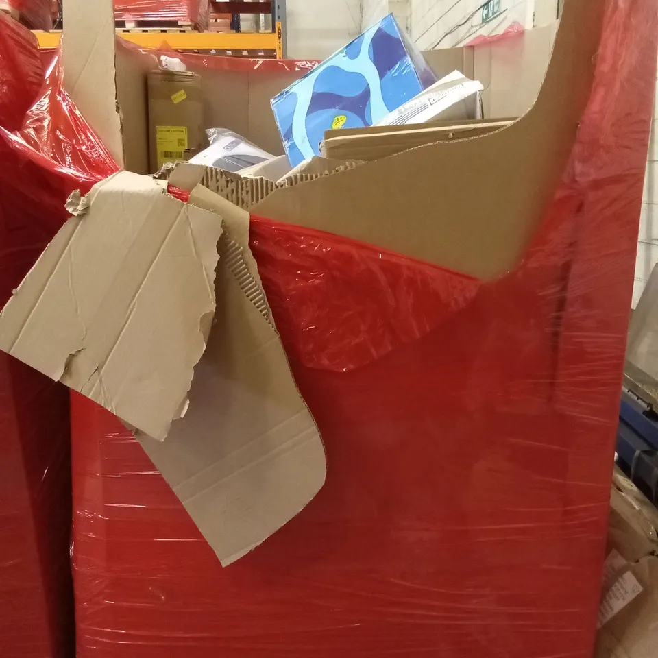PALLET OF ASSORTED HOUSEHOLD GOODS AND PRODUCTS TO INCLUDE;PET DOOR,DISH RACKS,PHOTO FRAME