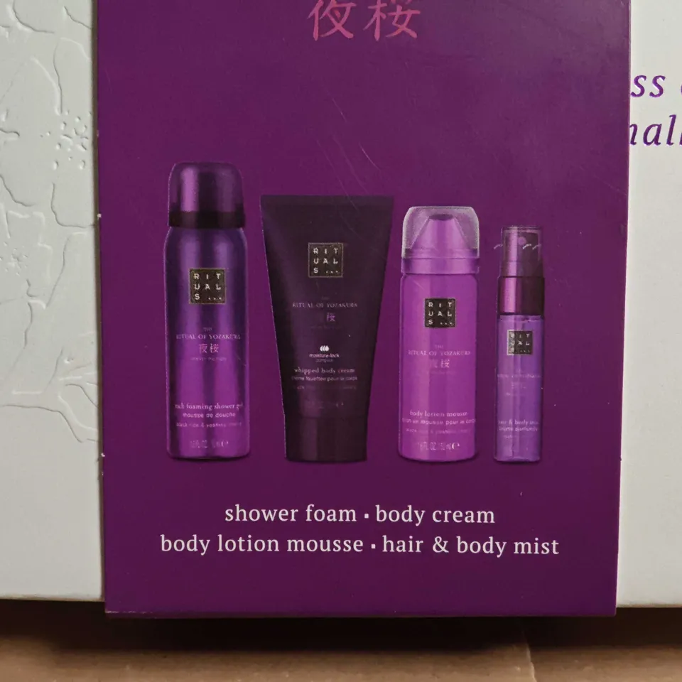 RITUALS THE RITUAL OF YOZAKURA GIFT SET – SHOWER FOAM, BODY CREAM, BODY LOTION MOUSSE & HAIR & BODY MIST (BOXED)