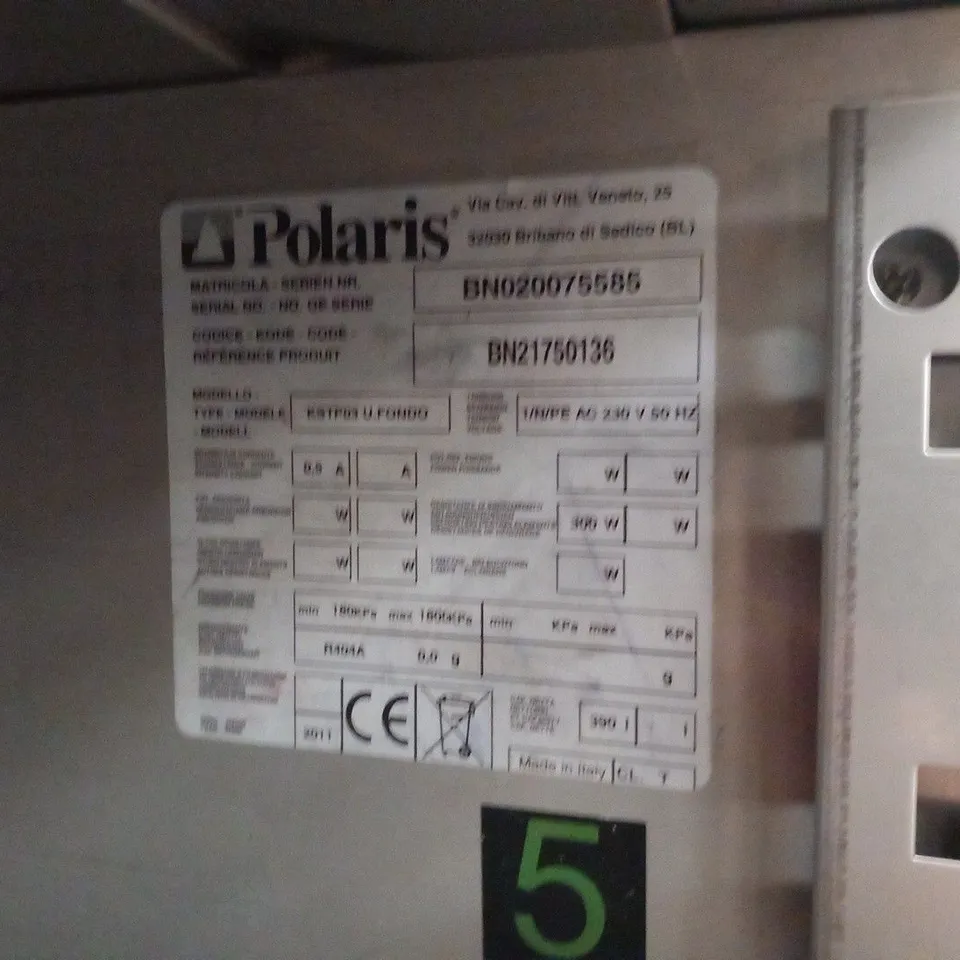 POLARIS KSTP03 U.FONDO STAINLESS STEEL 3 DOOR COUNTER TOP REFRIGERATED UNIT