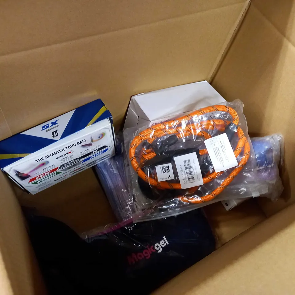 LOT OF APPROX 13 ASSORTED HOUSEHOLD ITEMS TO INCLUDE:  BOXED GOLF BALLS, DECOY CAMERA, PACKAGED FIRST AID BAG