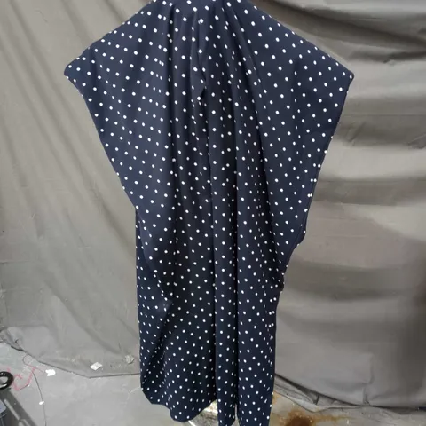 ODDMUSE LONDON NAVY POLKA-DOT WIDE-LEG TROUSERS – SIZE XL