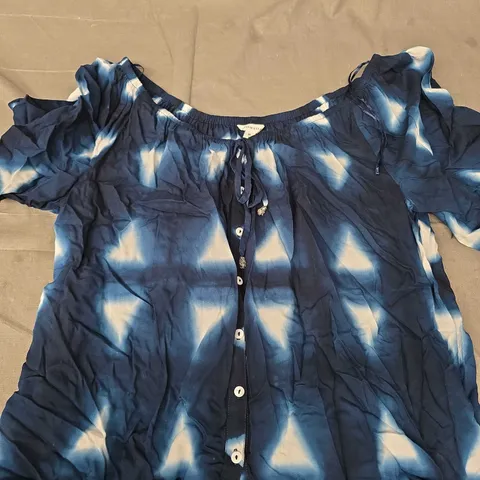 MONSOON BUTTON UP WOMENS BLOUSE - S