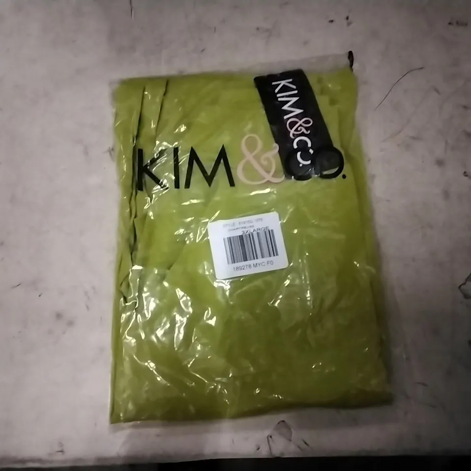 BOX OF APPROXIMATELY 8 KIM&CO YELLOW/GREEN JERSEY CULOTES SIZE 3XL