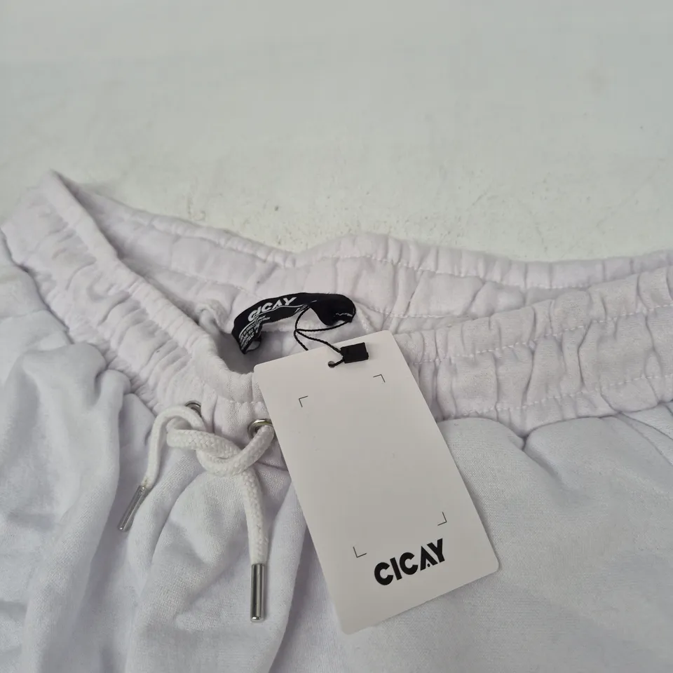 CICAY WHITE DRAWSTRING SHORTS, MEN'S, UK 20-22 (2XL)