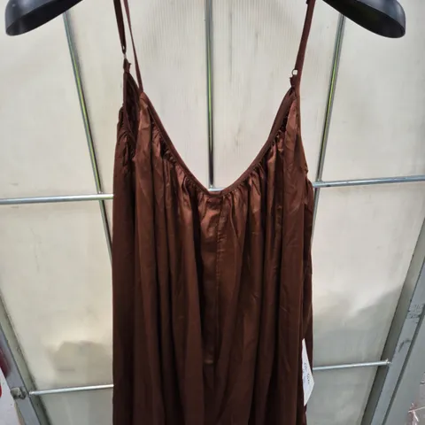 NEVER FULLY DRESSED CHOCOLATE BALLOON JUMPSUIT – BROWN, UK S