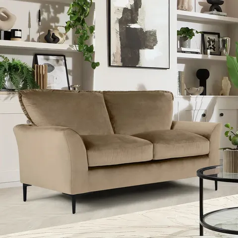 BOXED SEYMOUR 2 SEATER SOFA, BEIGE HOUSE VELVET (1 BOX)