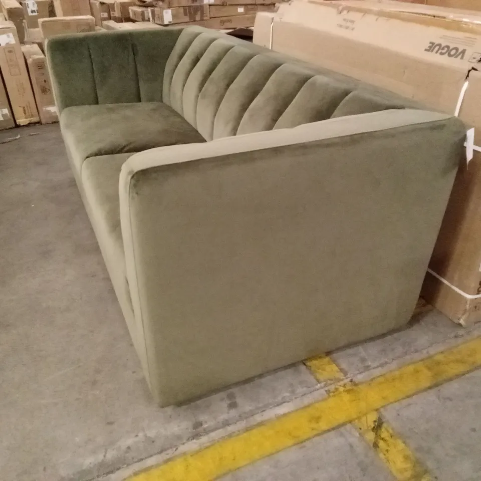 DANETTI VALENTINA 3 SEATER SOFA IN OLIVE GREEN SIGNATURE VELVET