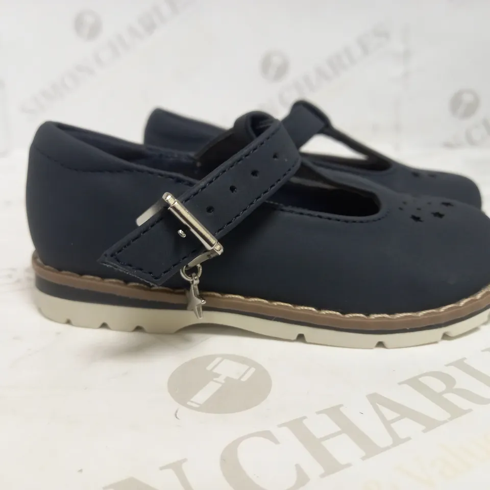 NEXT Star Charm T-Bar Shoes UK C5 NAVY WITH WHITE SOLE