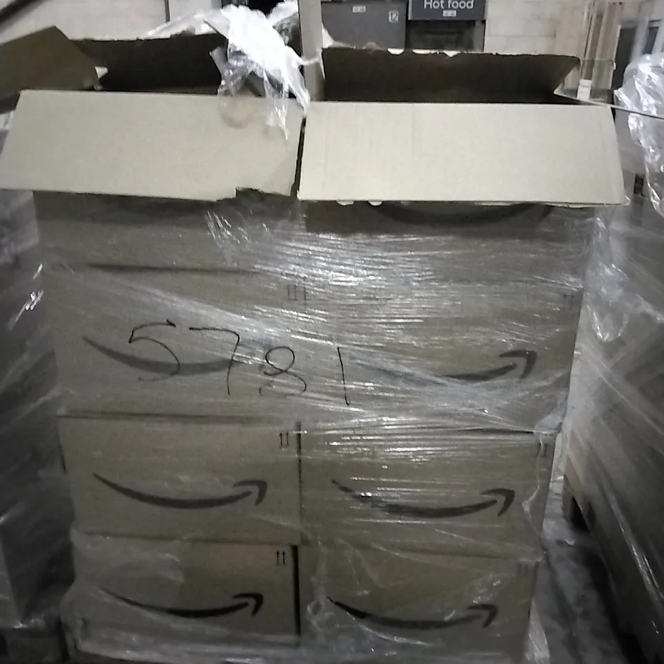 PALLET OF ASSORTED ITEMS INCLUDING GNOME PLUSH SET, CHRISTMAS GLAG DECORATION, RON'S GONE WRONG, 12PCS CHRISTMAS BOXES, 11" SHORT BOB WIG, NAVY BLUE TIGHTS, NYLON STRIKER TRIMMER LINE