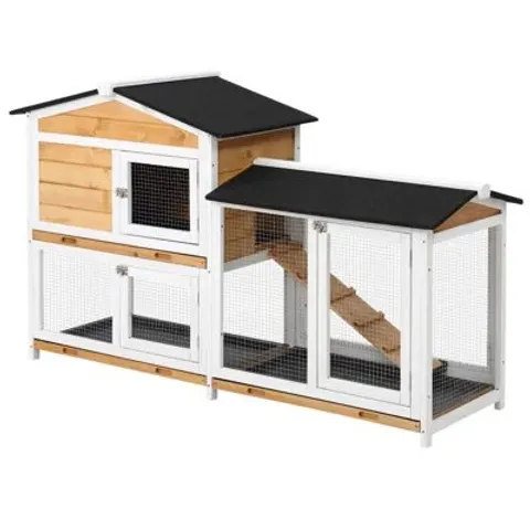 BOXED WEATHER RESISTANT RABBIT HUTCH