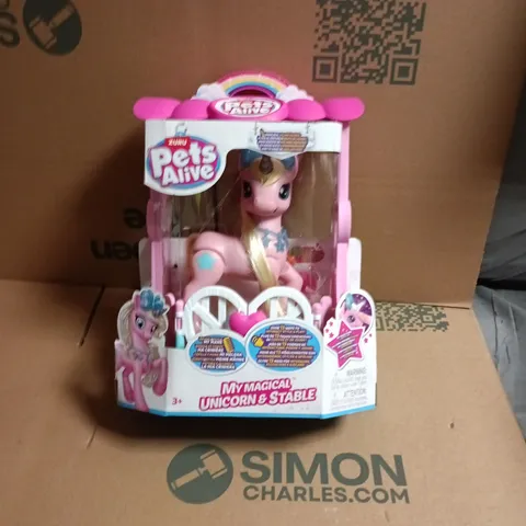 ZURU PETS ALIVE MY MAGICAL UNICORN & STABLE – PINK PONY, BOXED