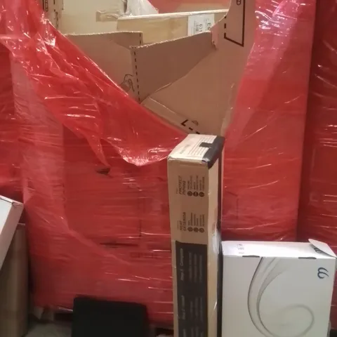 PALLET OF ASSORTED HOUSEHOLD GOODS AND PRODUCTS TO INCLUDE;SHOWER SYSTEM,AC FITTING PARTS,HP LAPTOP