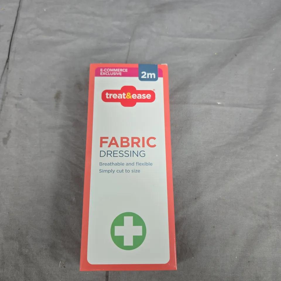 APPROXIMATELY 9 PACKS OF TREAT & EASE FABRIC DRESSINGS - 2M PER PACK