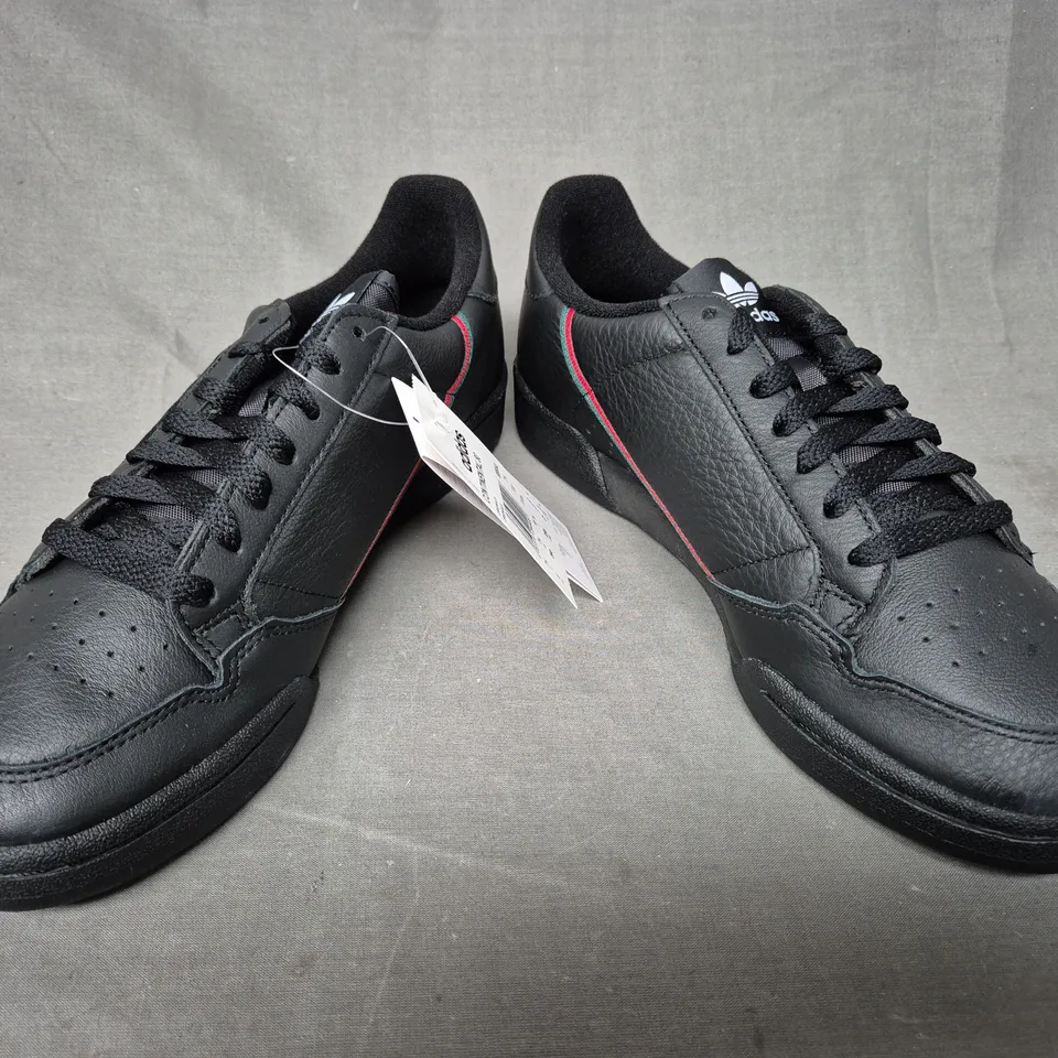 BRAND NEW BOXED PAIR OF ADIDAS CONTINENTAL 80 SHOES IN BLACK UK SIZE 7.5